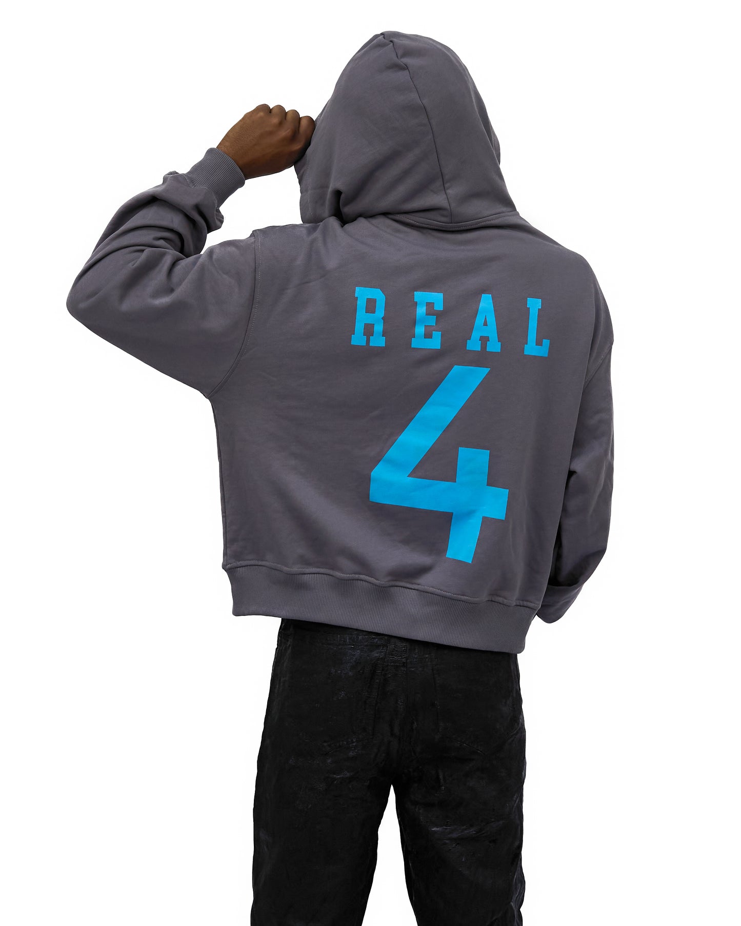 4R Grey Zip Hoodie