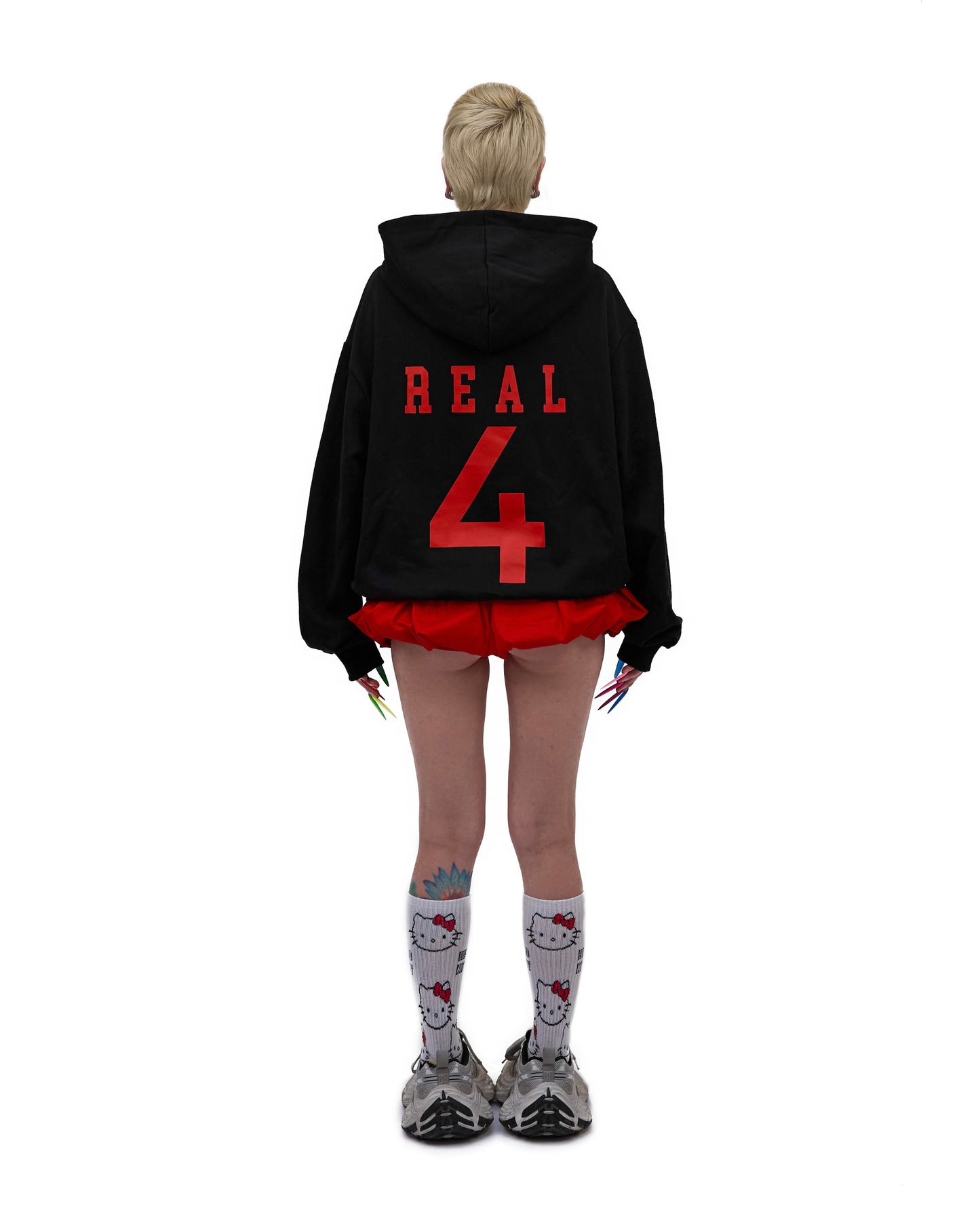 4R Black Zip Hoodie